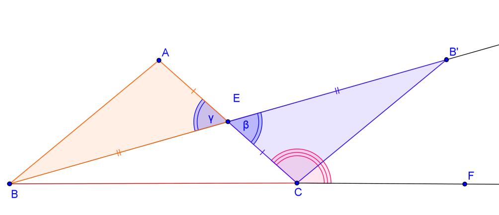 Conoscenze di base, Il piano euclideo, La disuguaglianza nei triangoli Disuguaglianze in un triangolo Teorema dell angolo esterno In un triangolo ogni angolo esterno è maggiore dei due angoli interni