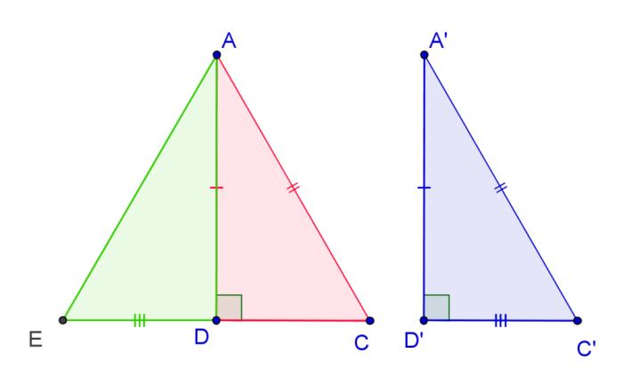 Il piano euclideo, Rette perpendicolari e parallele, rette parallele Teorema 3.8 Due triangoli rettangoli aventi congruenti un cateto e l ipotenusa sono congruenti.