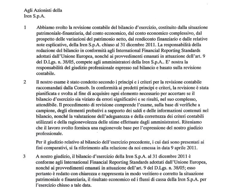 252 RELAZIONE DELLA