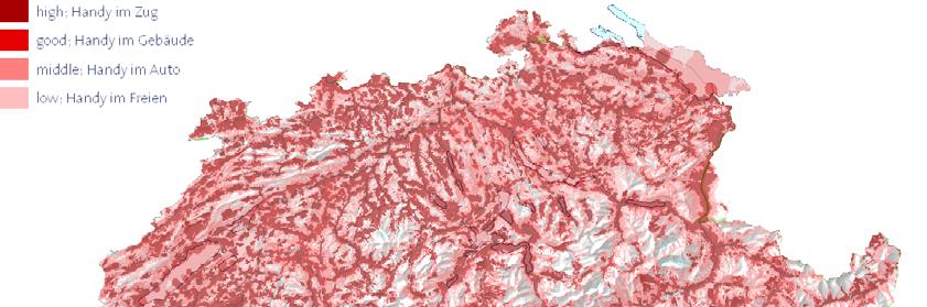 Copertura UMTS / EGE 10 Rete Swisscom UMTS / EGE Stato aprile 2008 Copertura 99,8%.