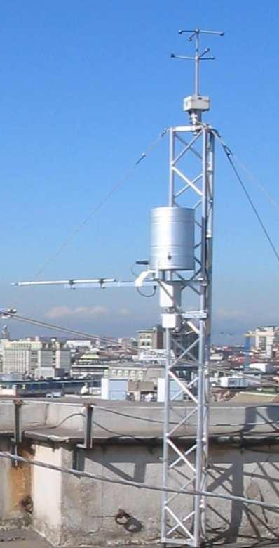 CENTRALE METEOROLOGICA DEL COMUNE DI MILANO Gestita da AMAT, il Comune di Milano si è dotato di una Centrale di Meteorologia perfettamente attrezzata che consente lo studio permanente delle variabili