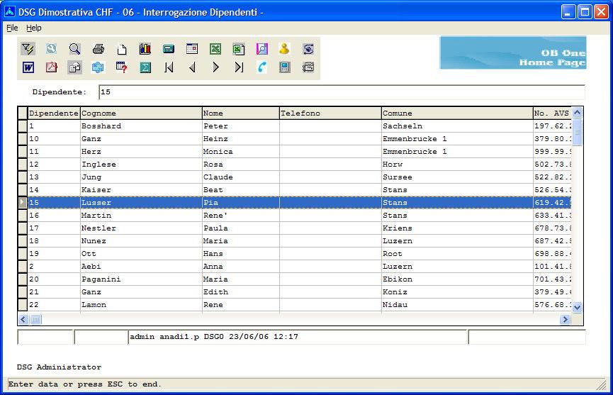 L applicativo consente di ottenere la visibilità completa dei dati memorizzati e, quindi, di estrarre qualsiasi dato, creando direttamente tabelle in formato Excel, Access, Word o in formato testo,