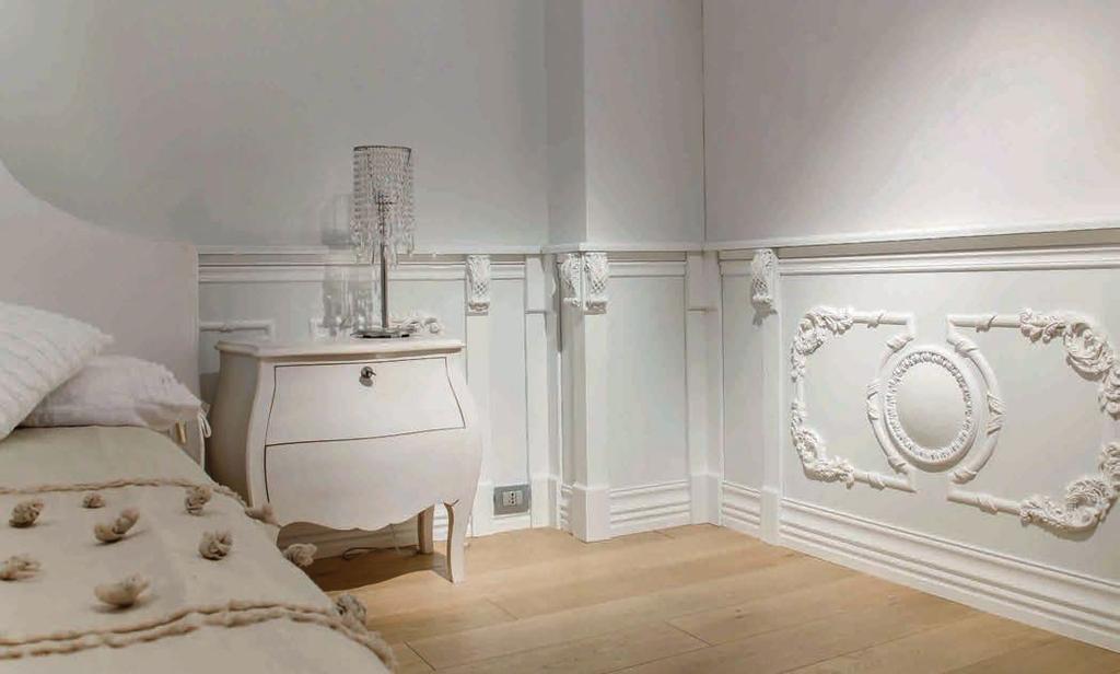 posa. The use of wainscoting Très Jolie allows you to make over the walls without weighing them down.