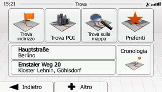 L'elenco dei punti del percorso avrà una sola riga, il punto di partenza del percorso, che normalmente è la posizione GPS corrente. 5.