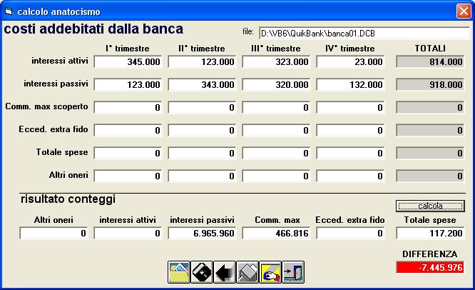 modificare degli elementi di calcolo.