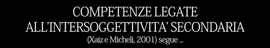 Sincronia delle espressioni facciali (utilizzare l espressione come scambio sociale) Sincronia delle espressioni facciali Scambio di turni Risposta