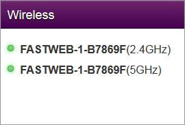 4 TG789vac Xtream 35b interfaccia Web 4.3.4 Wireless La card Wireless La card Wireless visualizza: Lo stato dei punti di accesso wireless (abilitato o disabilitato).