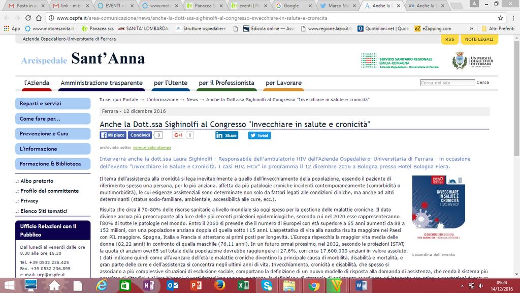 Azienda Ospedaliero-Universitaria di Ferrara - Arcispedale Sant'Anna http://www.ospfe.
