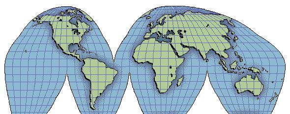 Proiezione cartografica Una proiezione cartografica è un'espressione matematica utilizzata per rappresentare la superficie sferica tridimensionale del pianeta su una carta bidimensionale. FIG.