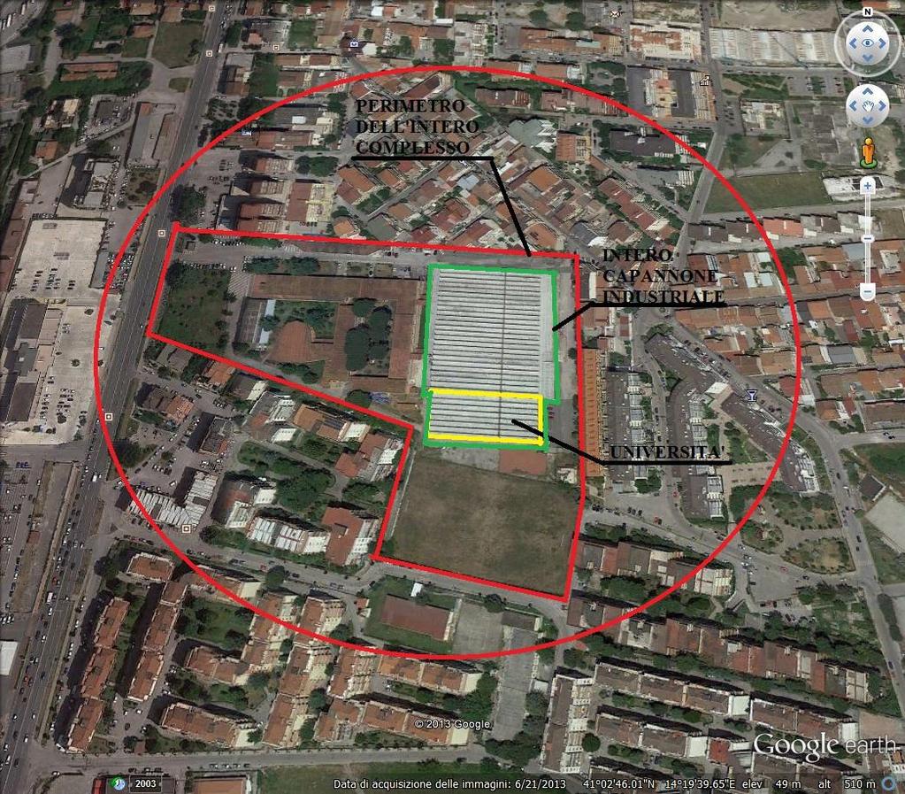 Premessa Il complesso immobiliare denominato ex CIAPI è ubicato nel Comune di San Nicola la Strada (CE), con accesso dal Vialone Carlo III che porta da Napoli alla Reggia di Caserta.