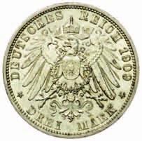 Prussia 3 Marchi 1909