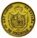 25 Pesetas 1880 Au