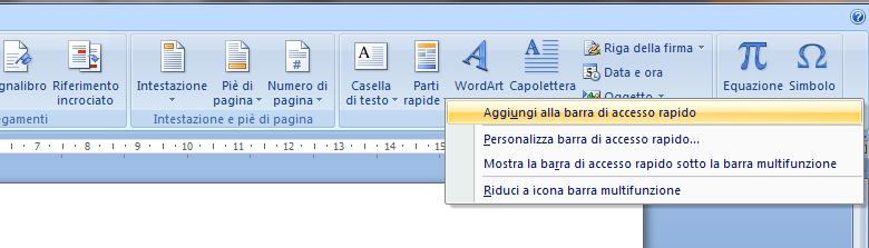 COME AGGIUNGERE I COMANDI DI ALTRE SCHEDE NELLA BARRA DI ACCESSO RAPIDO