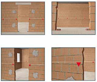 Situazione cantiere Materiale fornito in dotazione 1 2 1 2 3 4 5 Presenza dei fori architettoniciporta sulle pareti grezze. 3 Piedi di livello (a pavimento finito) nei fori architettonici-porta.