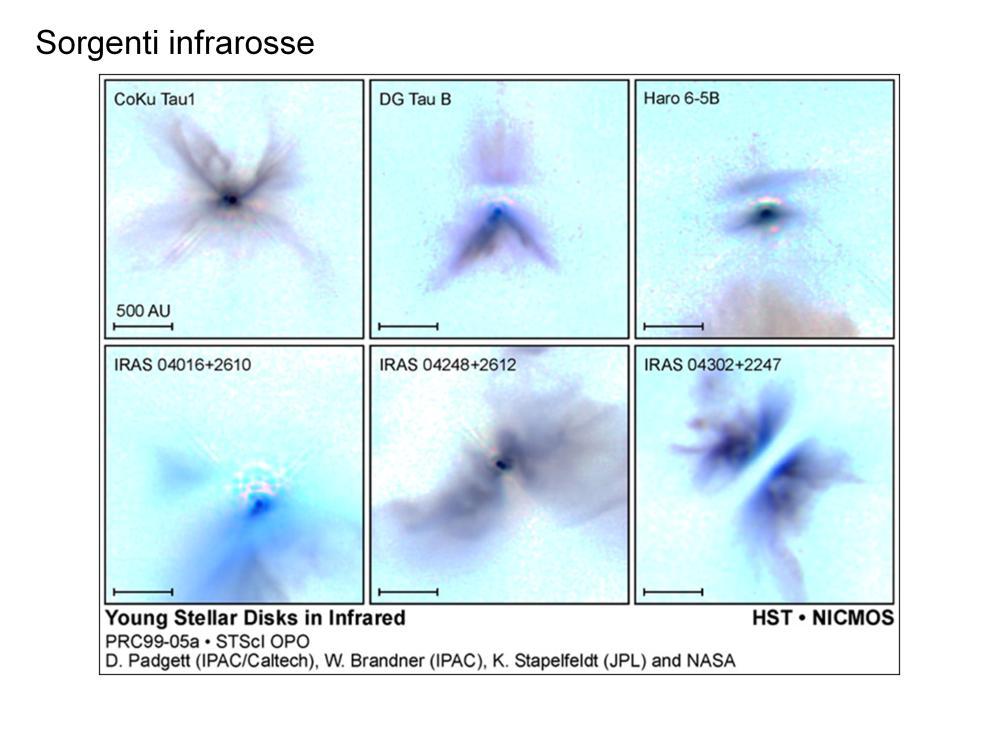 Altre sorgenti visibili in infrarosso: dischi