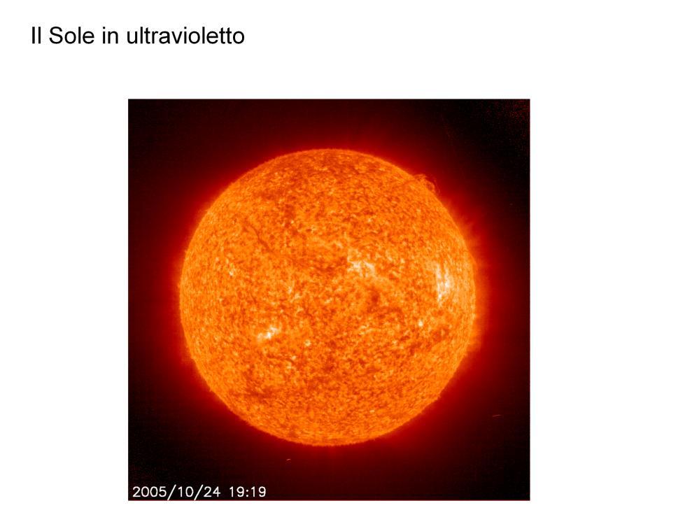 Immagine del Sole in ultravioletto, ottenuta dal satellite SOHO.