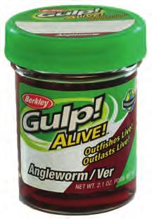 Gulp! Alive Angle worm Brown Red Wiggler 1140586 028632248362 2"/5cm 2.1oz 60 Brown 12 B500630 1140587 028632248379 2"/5cm 2.1oz 60 Red Wiggler 12 B600630 Gulp!