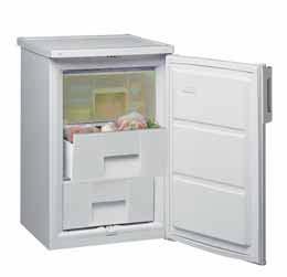 congelamento: 5 kg/24h Sicurezza anti black-out: 12 ore Abbinabile al frigorifero TTB14/S (pag.