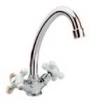 19 Monoforo per lavello bocca ad ombrello Single hole for sink with umbrella spout Miscelatore per