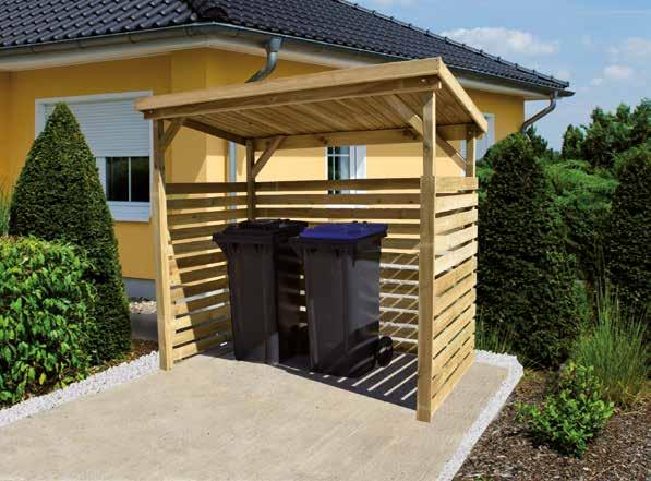 per la vostra legna da ardere in veranda o in balcone! Il deposito legna offre spazio fino a 1,1 m 3 di legna.