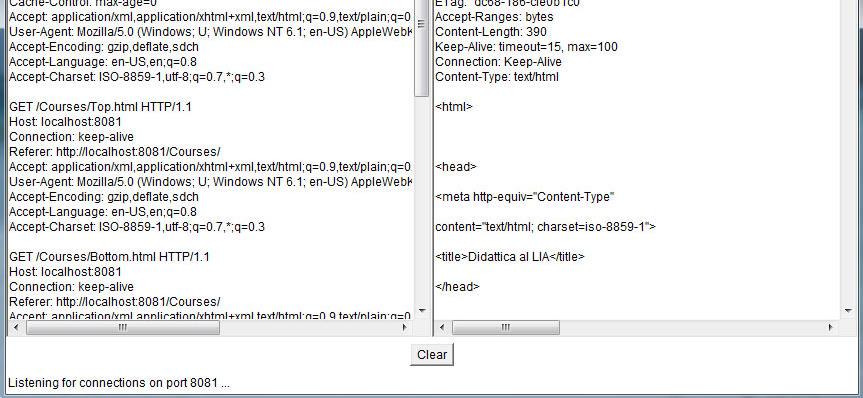 Un esempio di tunnel TCP Dopo aver estratto i file presenti nell'archivio 01_TecWeb.zip dell'esercitazione, nella directory tunnel trovate una libreria Java soap.