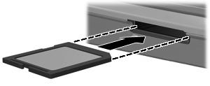 Inserimento di schede digitali ATTENZIONE Per evitare di danneggiare i connettori, esercitare una forza minima quando si inserisce una scheda digitale. 1.