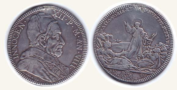 415 416 418 (Monete di Città Italiane) 417 415 ROMA - Alessandro VIII (1689-1691) - Testone