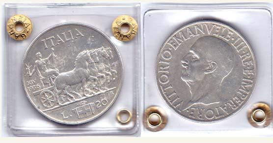 250 566 VITTORIO EMANUELE III 20 lire 1927 A. VI. P.672.