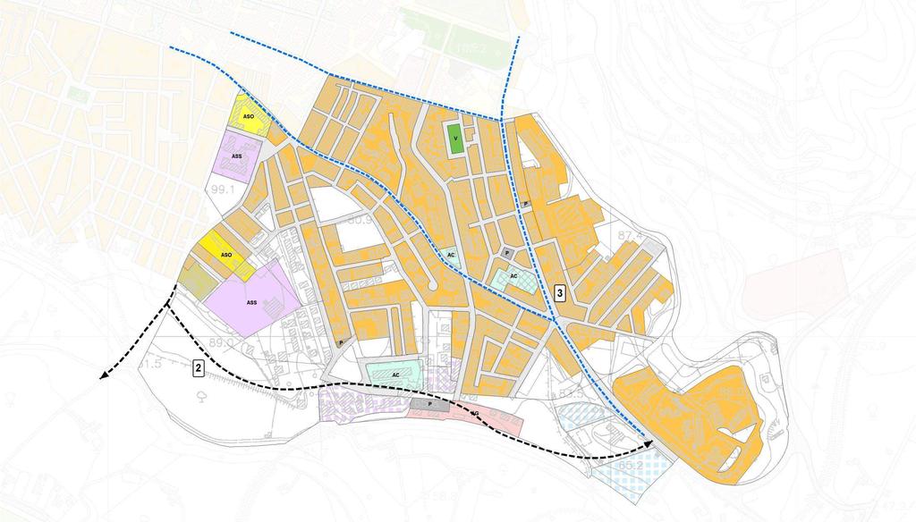 Prime ipotesi progettuali Qualità urbana: Noto Sud Est 2 Ipotesi di nuovo collegamento stradale diretto verso Sud (SP35 e Area