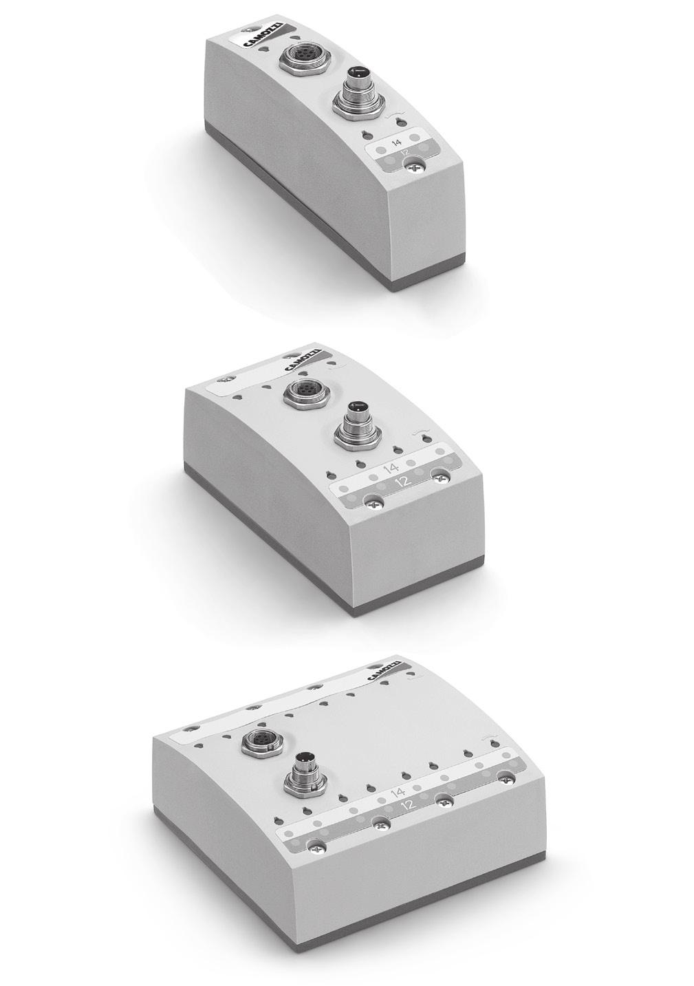 CATALOGO > Release 8.6 > Isole di valvole Serie Y Modulo Iniziale Seriale - Caratteristiche È sempre a 8 posizioni valvola.