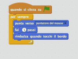 3-INSEGNA A CAT 2 A MUOVERSI PER LA CANTINA Cat2 PER SEMPRE cioè per tutta la durata del gioco si muove per la cantina guidato da te... tu muovi il mouse e con il mouse muovi il puntatore del mouse.