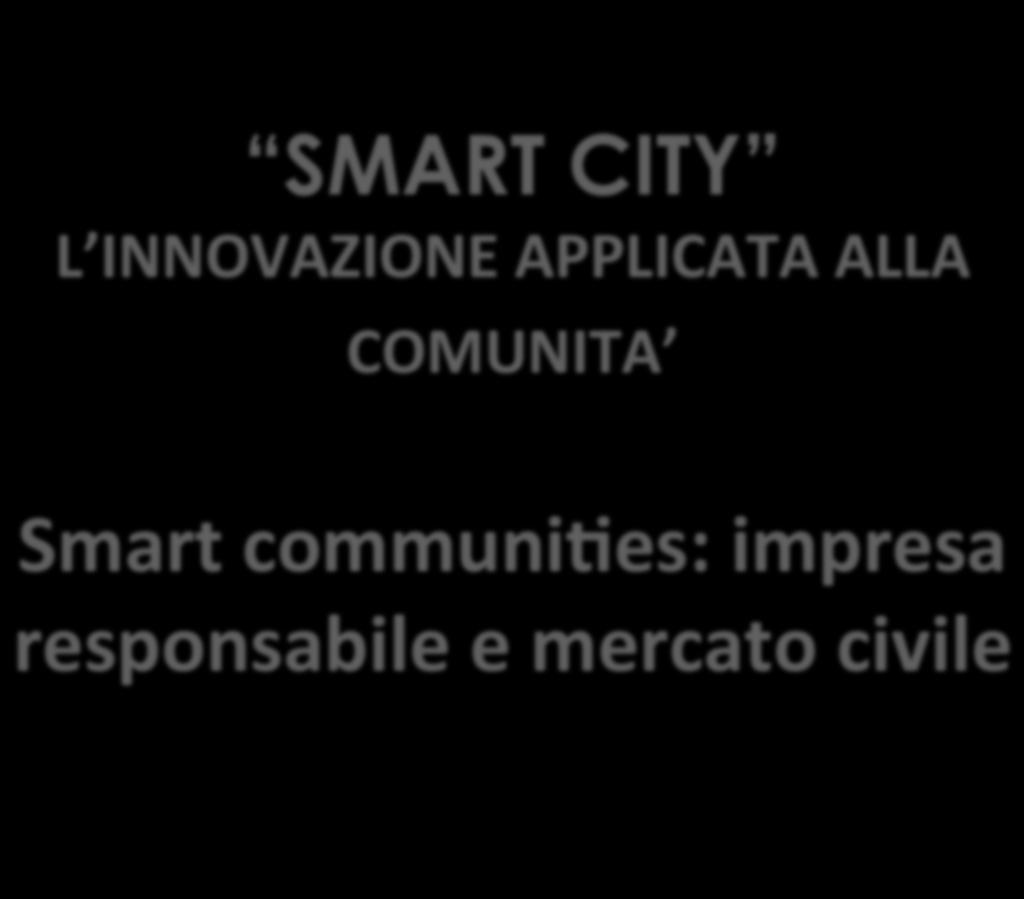 SMART CITY L INNOVAZIONE APPLICATA ALLA COMUNITA