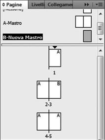 Se vuoi applicare il layout di una pagina mastro a una singola pagina di un documento esistente puoi trascinare la miniatura della pagina mastro desiderata sull icona di