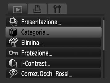 ; Organizzazione delle immagini per categoria (Categoria) È possibile organizzare le immagini in categorie. È inoltre possibile utilizzare le immagini organizzate in categorie nelle seguenti funzioni.