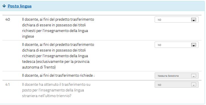 Questa sezione deve essere compilata dal docente in possesso del titolo per l insegnamento della lingua Questa sezione deve essere obbligatoriamente