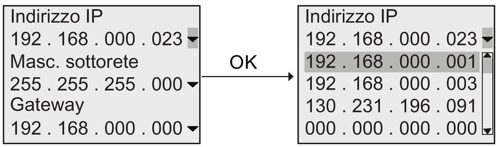 Quando il cursore compare in un rettangolo pieno premere o per spostarlo nel punto in cui si vuole modificare il numero, quindi premere o per aumentare o diminuire il numero.