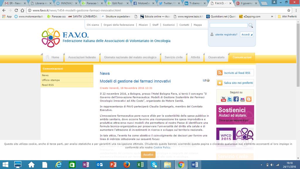 F.A.V.O. http://www.favo.it/news/1454-modelli-gestione-farmaci-innovativi.