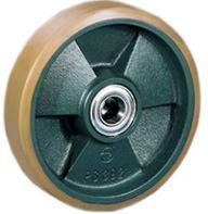 7606 RUOTA CON SUPPORTO FISSO SERIE 65 Ruote in poliuretano "TR", nucleo in alluminio, supporto