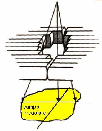 Collimatore Multi Lamellare (MLC) Il MLC consiste in due banchi contrapposti di lamelle attenuatrici, ciascuna delle quali può essere posizionata in maniera indipendente.