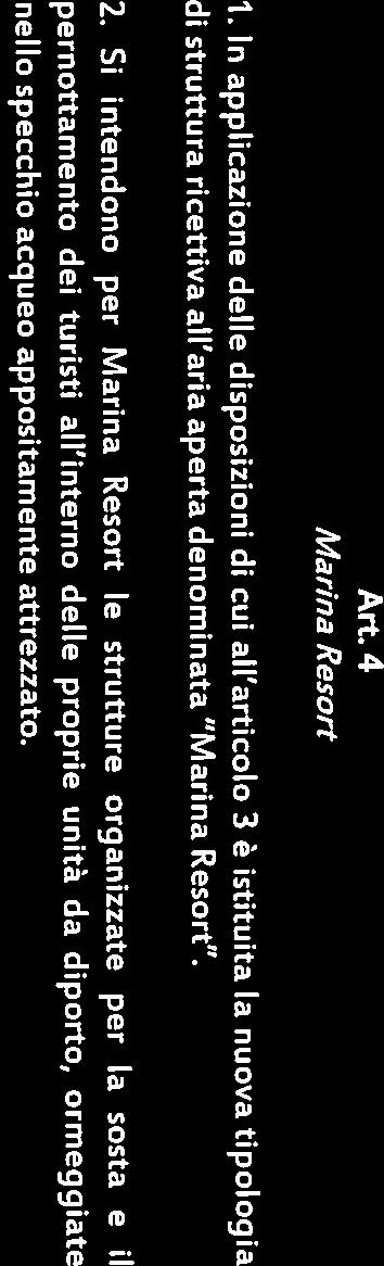 nello specchio acqueo appositamente attrezzato. pernottamento dei turisti all interno delle proprie unità da diporto, ormeggiate 1.