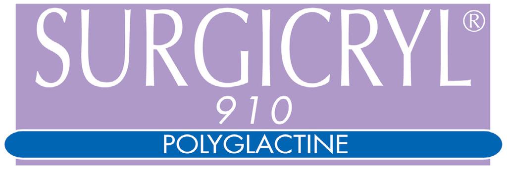 SURGICRYL 910 Tipo Composizione Multifilamento intrecciato e rivestito Polyglactine 910, un copolimero composto da 90% di