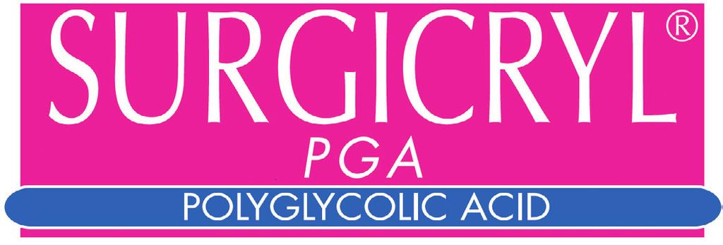 SURGICRYL PGA Tipo Composizione Multifilamento intrecciato e rivestito Acido poliglicolico Rivestimento Policaprolattone e sterato di calcio (1%) Colore Reazione dei tessuti Assorbimento Confezione