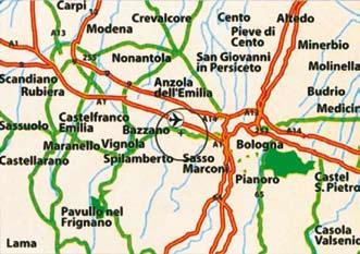 Proveniendo dall Autostrada del Sole e dalla A14 uscire a Bologna-Casalecchio e seguire le indicazioni SS 569 Bazzanese in direzione Vignola-Maranello e quindi percorrere l asse attrezzato per circa
