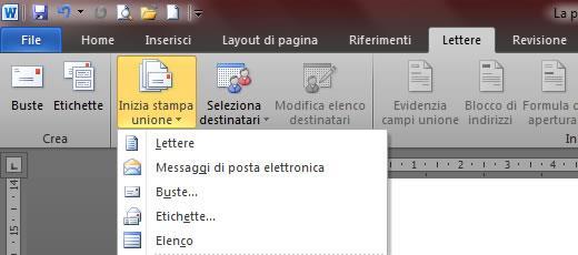 La stampa di buste o di etichette La stampa unione può essere utilizzata anche per creare delle buste o delle etichette.