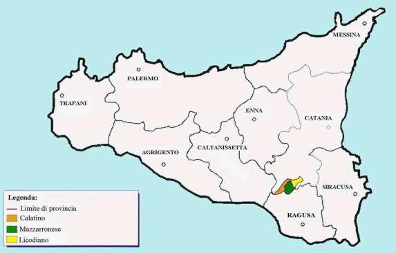 Il territorio Area Mazzarronese compresa tra le province di