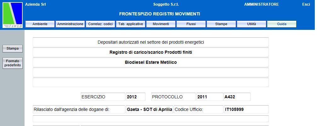 Qualora, invece, non venisse richiesta la stampa del protocollo in tale sede, quando verrà stampato il registro fiscale, come anno di competenza verrà impostato l'anno di validità del