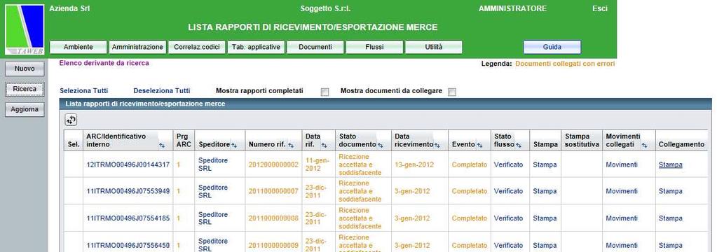 Qualora si sia scelto di acquisire anche i movimenti errati, gli stessi risultano essere sempre modificabili.