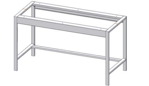 Supporto per cappa. Dimensioni LxPxA: 900 FLV: 1000x700x800 (830 con ruote) mm.