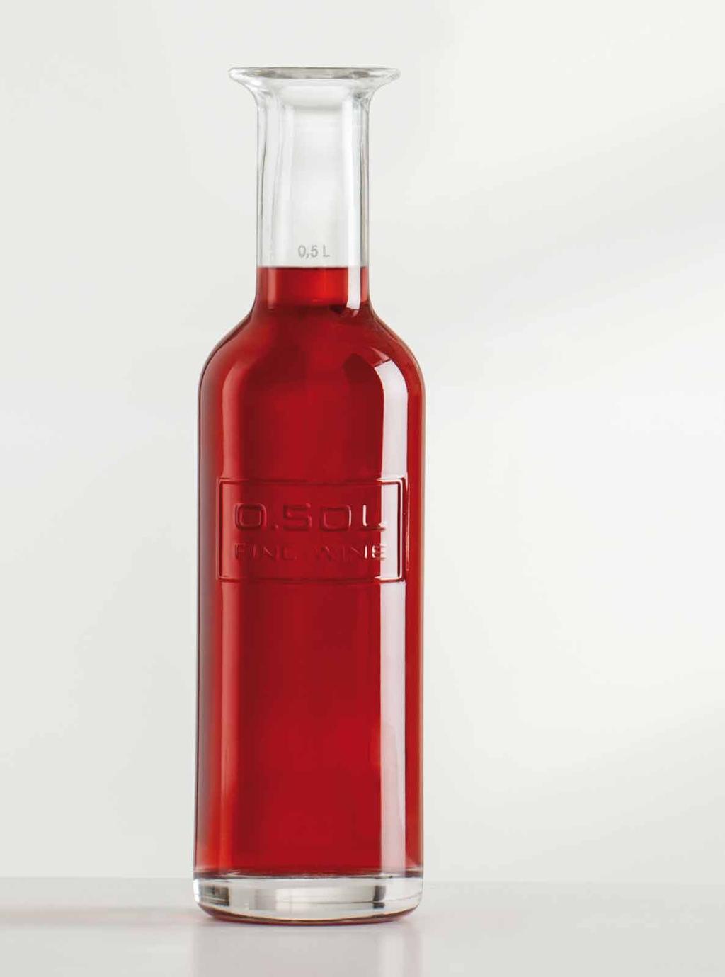 modello depositato Optima Specific serving bottles BOTTIGLIE H 10101 Fine Wine - 1 L - 34 oz H 4974 104 cl - 35 ¼ oz raso bocca h 31,8 cm - 12 ½ Max Ø 8,8 cm - 3 ½ Acqua - 0,75 L - 25 ¼ oz 104 cl -