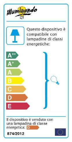 ENERGY LABEL ETICHETTATURA ENERGETICA In ottemperanza al Regolamento Delegato (UE) N.